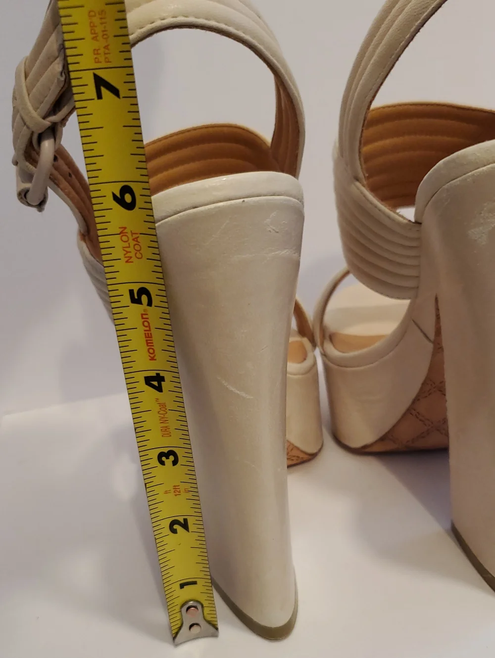 L.A.M.B Mabelle Platform Sandal In Cream Size 8M